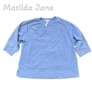 Matilda Jane Blue top with Eyelet Detail on the Back - Small